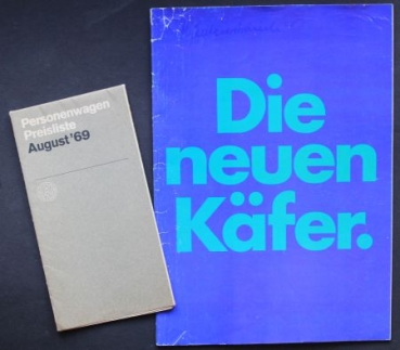 Volkswagen Beetle Modelprogram 1968 "Der neue Kaefer" Carbrochure  (7771)